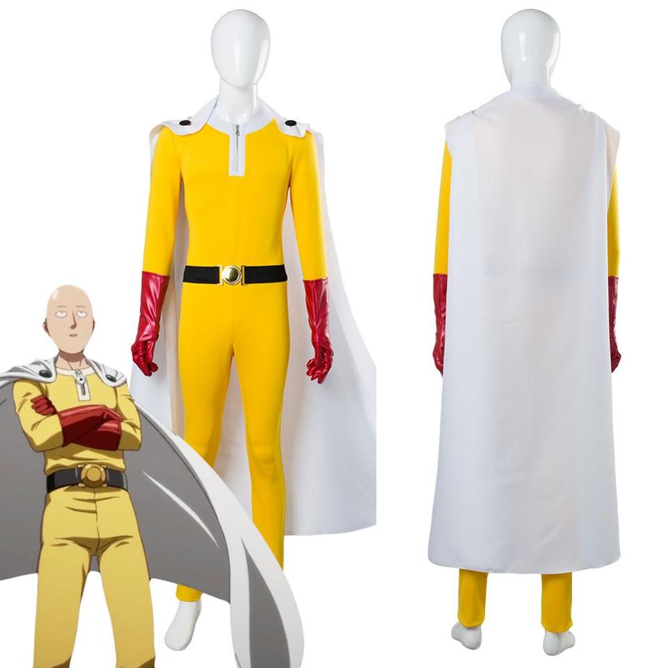 Anime One Punch Man Cosplay Saitama Jumpsuits