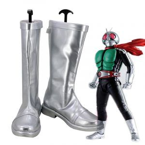 Kamen Rider Masked Rider 1 Cosplay Silver Color Boots