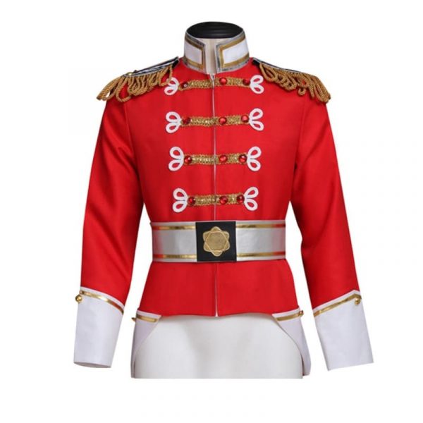 Nutcracker Toy Soldier Cosplay Costume King Eric Cosplay Red Jacket