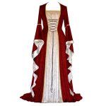 Medieval Dress Palace Noble Long Robes Ancient Bell Sleeve Princess Costume