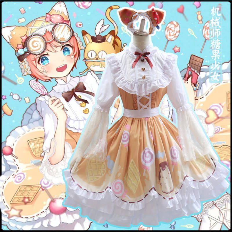 Identity V Cosplay Costume Mechanic Candy Girl Sweetie Lolita