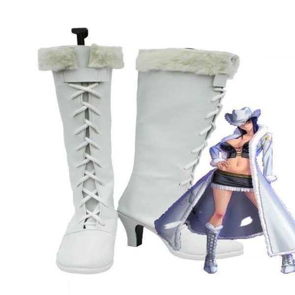 One Piece Anime Nico Robin Cosplay White Boots Custom Made
