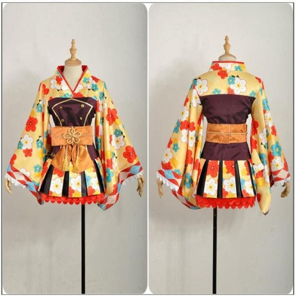 Love Live Cosplay Taisho Kimono Awakening Fancy Dress With Cloak Honoka Rin Eli Maki Nico Outfit