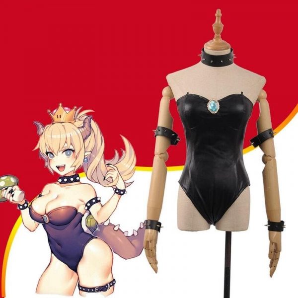 Mario Princess Kuppa Bowser Bowsette Koopa Hime Cosplay Costume