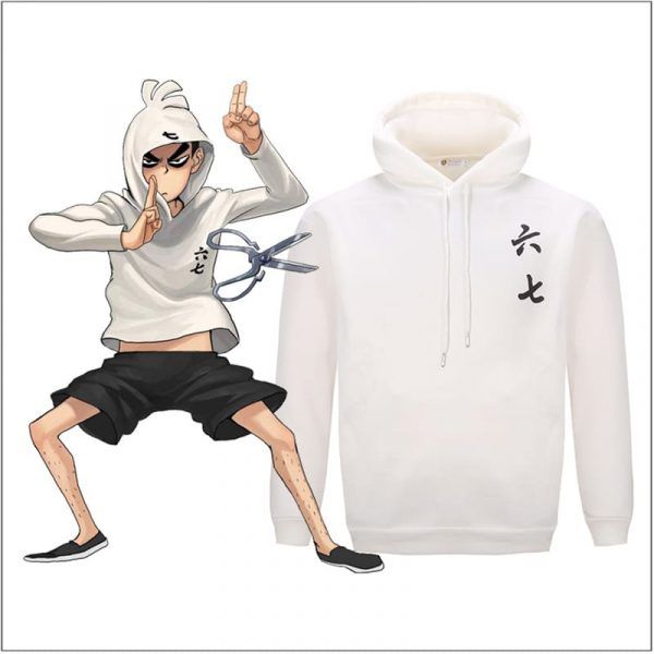 Anime Scissor Seven Killer Cosplay White Hoodie Costume Pullover Hooded Sweatshirt