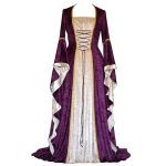 Medieval Dress Palace Noble Long Robes Ancient Bell Sleeve Princess Costume