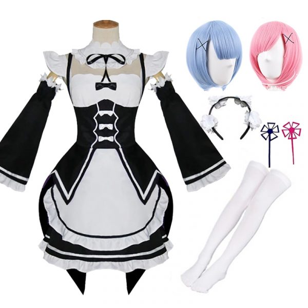 Anime Re Life In A Different World From Zero Ram/Rem Cosplay Costumes