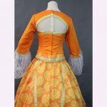 Top Quality Movie Aladdin Jasmine Princess Orange Long Dress Arabian Royal Gown
