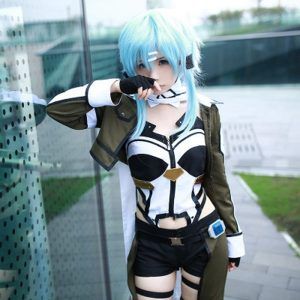 Sword Art Online GGO Asada Shino Sinon Phantom Bullet Anime Cosplay Costume