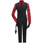 Helltaker Cosplay Costume Cerberus Red Shirt For Women
