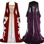 Medieval Dress Palace Noble Long Robes Ancient Bell Sleeve Princess Costume