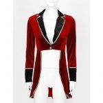 Circus Ringmaster Costume Long Sleeve Blazers Jacket Coat