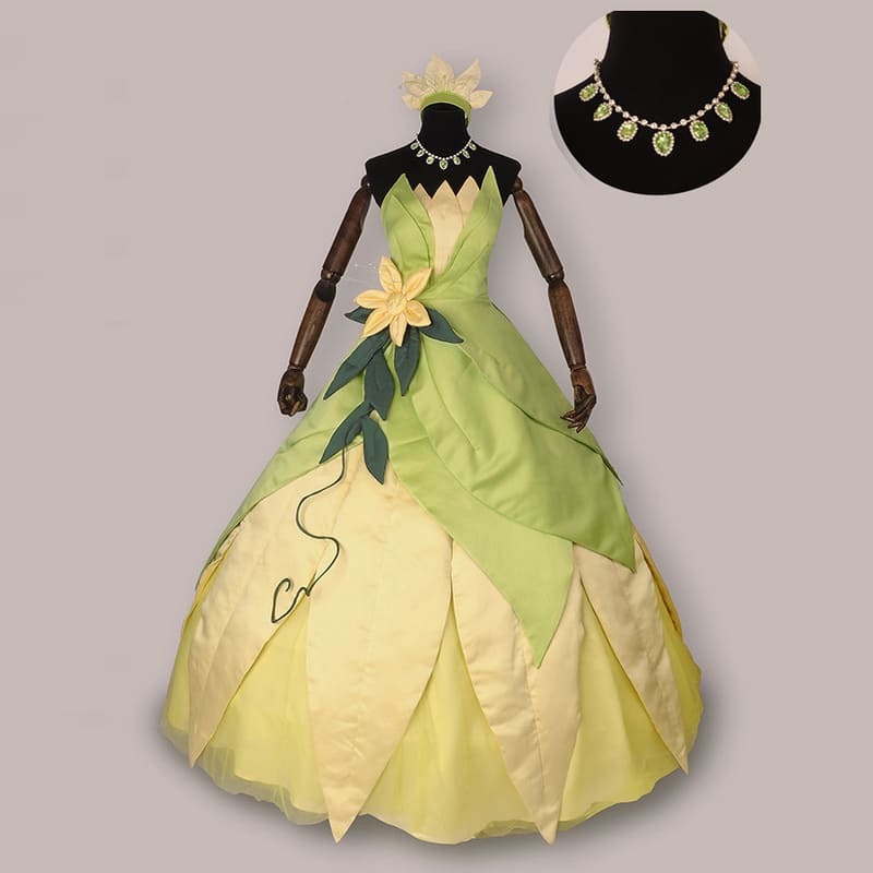The Princess And The Frog Cosplay Costume Tiana Long Green Party Dresses -  Speed Cosplay