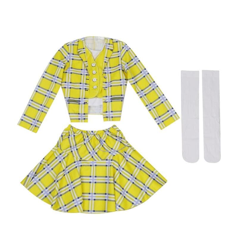 Teenage Girls Clueless Cher Horowitz Costume Alicia Silverstone Dress -  Speed Cosplay