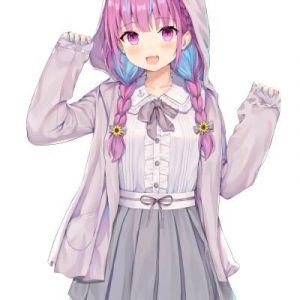 Anime VTuber Hololive Minato Aqua SJ School Uniform