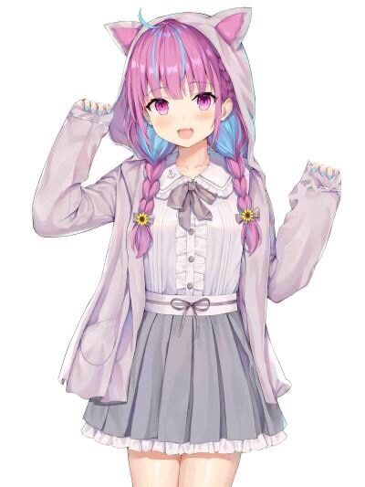 Anime VTuber Hololive Minato Aqua SJ School Uniform