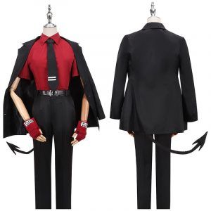 Helltaker Justice Cosplay Costume Tail Ears Awesome Demon Outfit