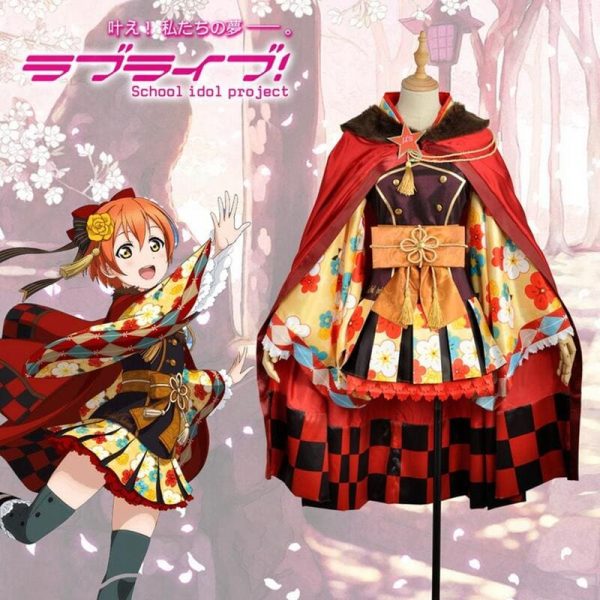 Love Live Cosplay Taisho Kimono Awakening Fancy Dress With Cloak Honoka Rin Eli Maki Nico Outfit