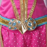 Jasmine Princess Cosplay Costume Movie Aladdin Outfit Rose Red Suit