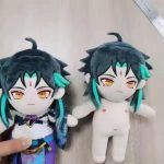 Genshin Impact Xiao Cosplay Anime Plushies 20cm Cute Change Suit Clothes Plushie Dress up Stuffed Doll