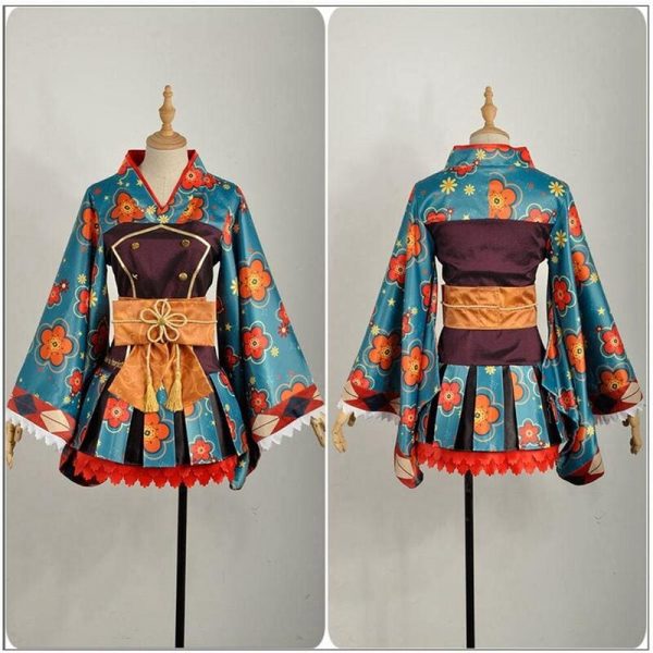Love Live Cosplay Taisho Kimono Awakening Fancy Dress With Cloak Honoka Rin Eli Maki Nico Outfit