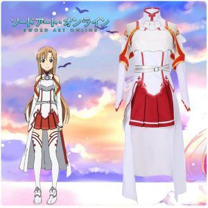 Anime Sword Art Online Asuna Yuuki Cosplay Costumes Asuna Battle Suit