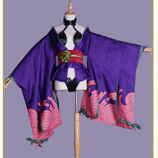 Game FGO Fate/Grand Order Shuten-Douji Cosplay Costume Purple Kimono