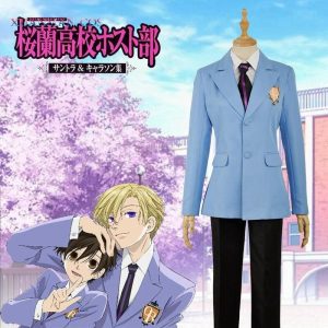 Ouran High School Host Club Adult Uniform Fujioka Haruhi Cosplay Costume