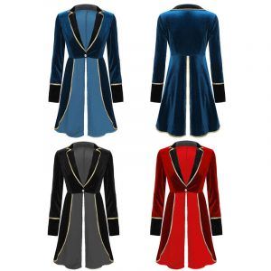 Circus Ringmaster Costume Long Sleeve Blazers Jacket Coat
