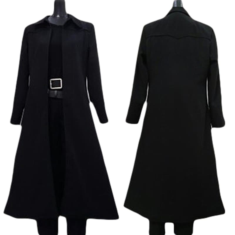 The Matrix Neo Black Trench Coat Custom Made