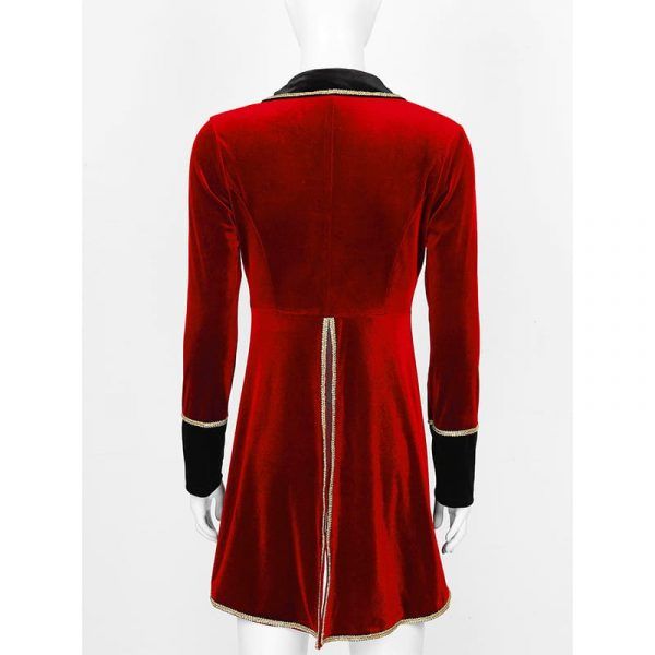 Circus Ringmaster Costume Long Sleeve Blazers Jacket Coat