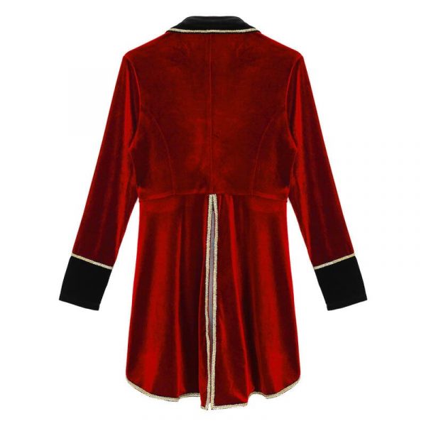 Circus Ringmaster Costume Long Sleeve Blazers Jacket Coat