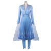Movie White Snow Princess Adult Elsa Dress Ice Queen Anna Blue Cosplay Costumes