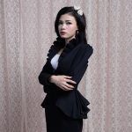 Fashion Spring Autumn Woolen Coat Women Royal Court Ruffles Swallowtail Jackets