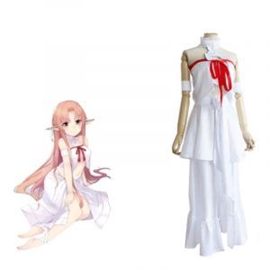 Anime Sword Art Online SAO Yuuki Asuna Cosplay Costumes Titania Prison Women Dress