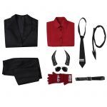 Helltaker Justice Cosplay Costume Tail Ears Awesome Demon Outfit