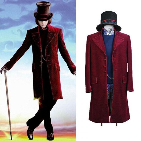 Charlie And The Chocolate Factory Willy Wonka Johnny Depp Cosplay Costume