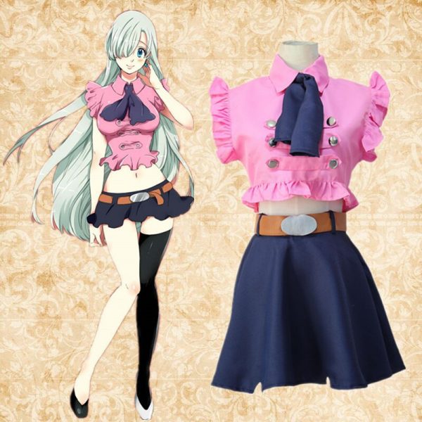 Anime The Seven Deadly Sins Elizabeth Liones Cosplay Costume
