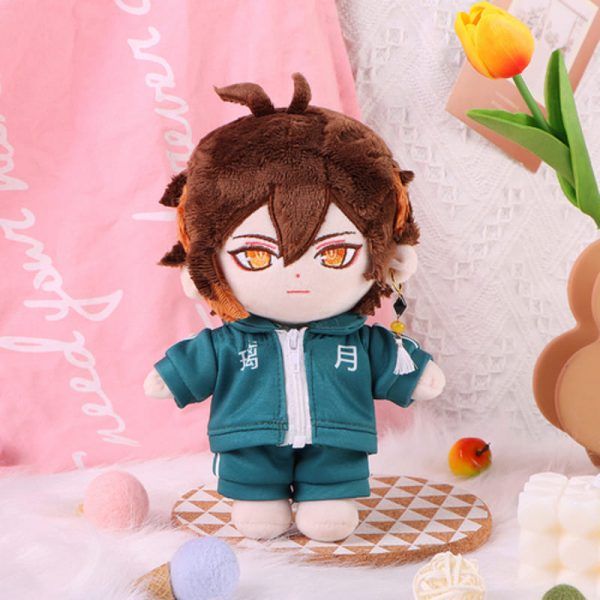 Anime Game Genshin Impact ZhongLi Cosplay Anime Plushies 20cm Kawaii Change Plushie Dress Up Stuffed Doll