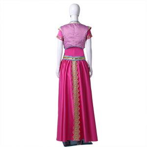 Jasmine Princess Cosplay Costume Movie Aladdin Outfit Rose Red Suit