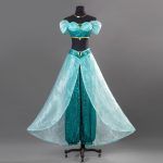 Aladdin Jasmine Princess Cosplay Costume Girl Belly Dance Fancy Dress
