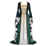 Medieval Dress Palace Noble Long Robes Ancient Bell Sleeve Princess Costume