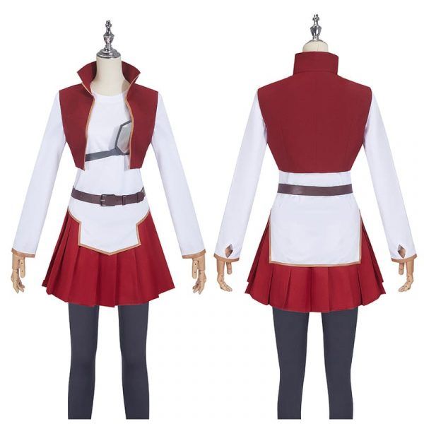Anime Sword Art Online Asuna Yuuki Cosplay Costume Red Cloak Women