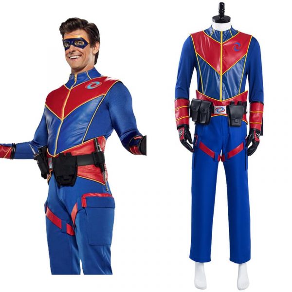 Henry Danger Captain Man Cosplay Costume With Eye Mask