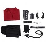 Helltaker Cosplay Costume Zdrada,The Bitch Demon Red Shirt