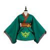 Link Dress Greeen Kimono Costume Hero Yukata Robe Version Outfit