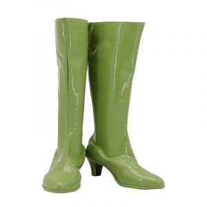One Piece Nico Robin Cosplay Boots Green High Heel