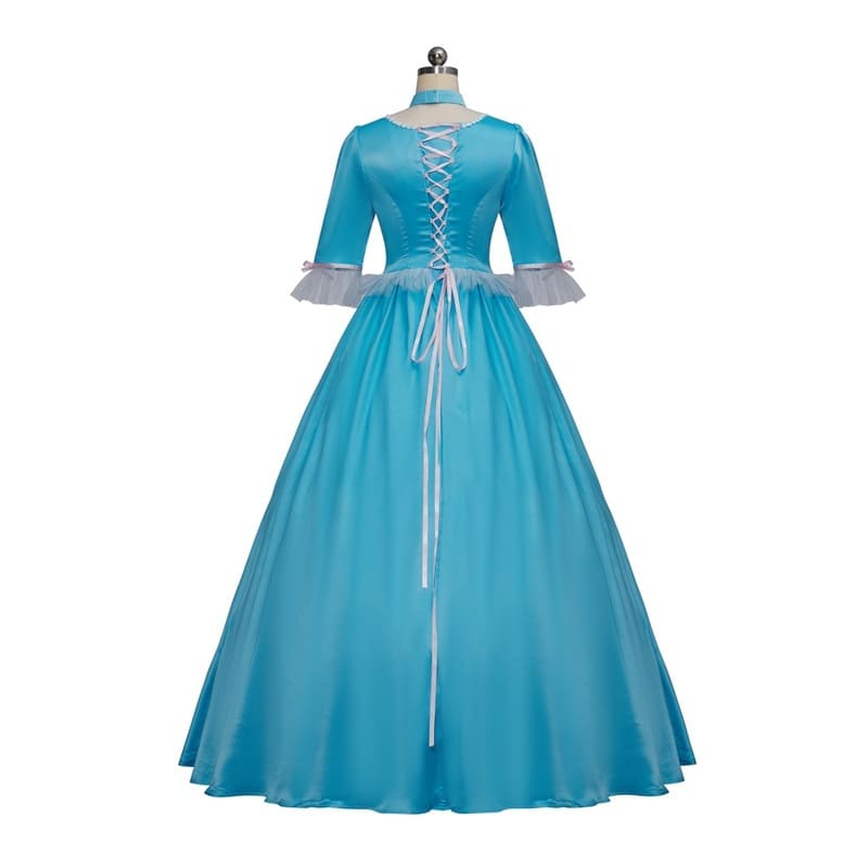 open lace back dress Royal Blue Wedding Dress Princess Ball Gown – Lisposa main image 0