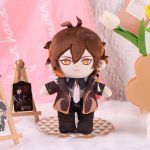 Anime Game Genshin Impact ZhongLi Cosplay Anime Plushies 20cm Kawaii Change Plushie Dress Up Stuffed Doll
