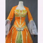 Top Quality Movie Aladdin Jasmine Princess Orange Long Dress Arabian Royal Gown